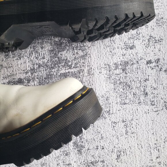 White Doc Marten Platform Quad Chelsea Boots Size 6 [Men's Sz5] - Picture 13 of 16